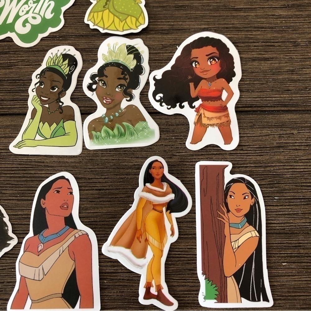 Disney Sticker pack: Tiana, Moana, and Pocahontas - Picture 3 of 4